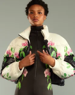 Cynthia Rowley April Showers Puffer Jacket BLKFL Sale