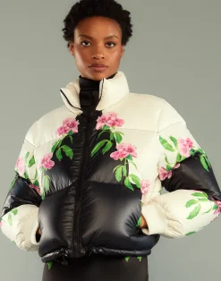 Cynthia Rowley April Showers Puffer Jacket BLKFL Sale