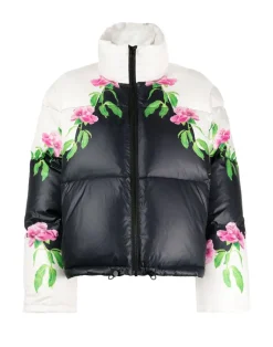 Cynthia Rowley April Showers Puffer Jacket BLKFL Sale
