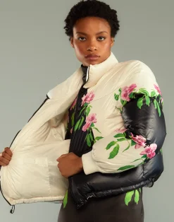Cynthia Rowley April Showers Puffer Jacket BLKFL Sale