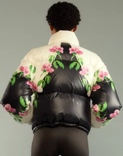Cynthia Rowley April Showers Puffer Jacket BLKFL Sale