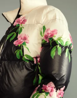 Cynthia Rowley April Showers Puffer Jacket BLKFL Sale