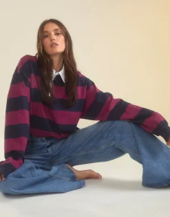 Cynthia Rowley Ardie Striped Rugby Shirt NABUR Fashion