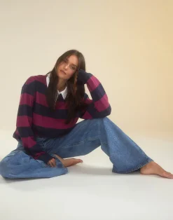 Cynthia Rowley Ardie Striped Rugby Shirt NABUR Fashion