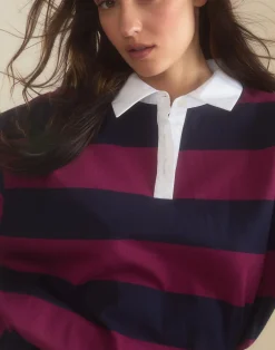 Cynthia Rowley Ardie Striped Rugby Shirt NABUR Fashion