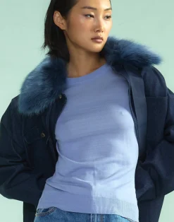 Cynthia Rowley Aspen Crewneck Knit Top PRWKL Hot