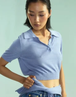 Cynthia Rowley Aspen Knit Polo PRWKL Fashion