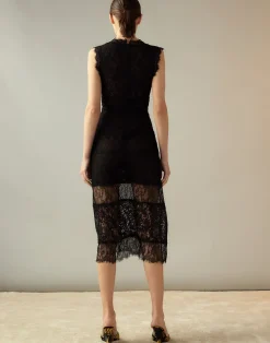 Cynthia Rowley Audrey Lace Dress BLACK Clearance
