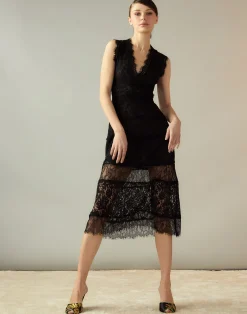Cynthia Rowley Audrey Lace Dress BLACK Clearance