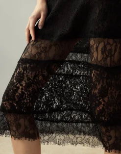 Cynthia Rowley Audrey Lace Dress BLACK Clearance