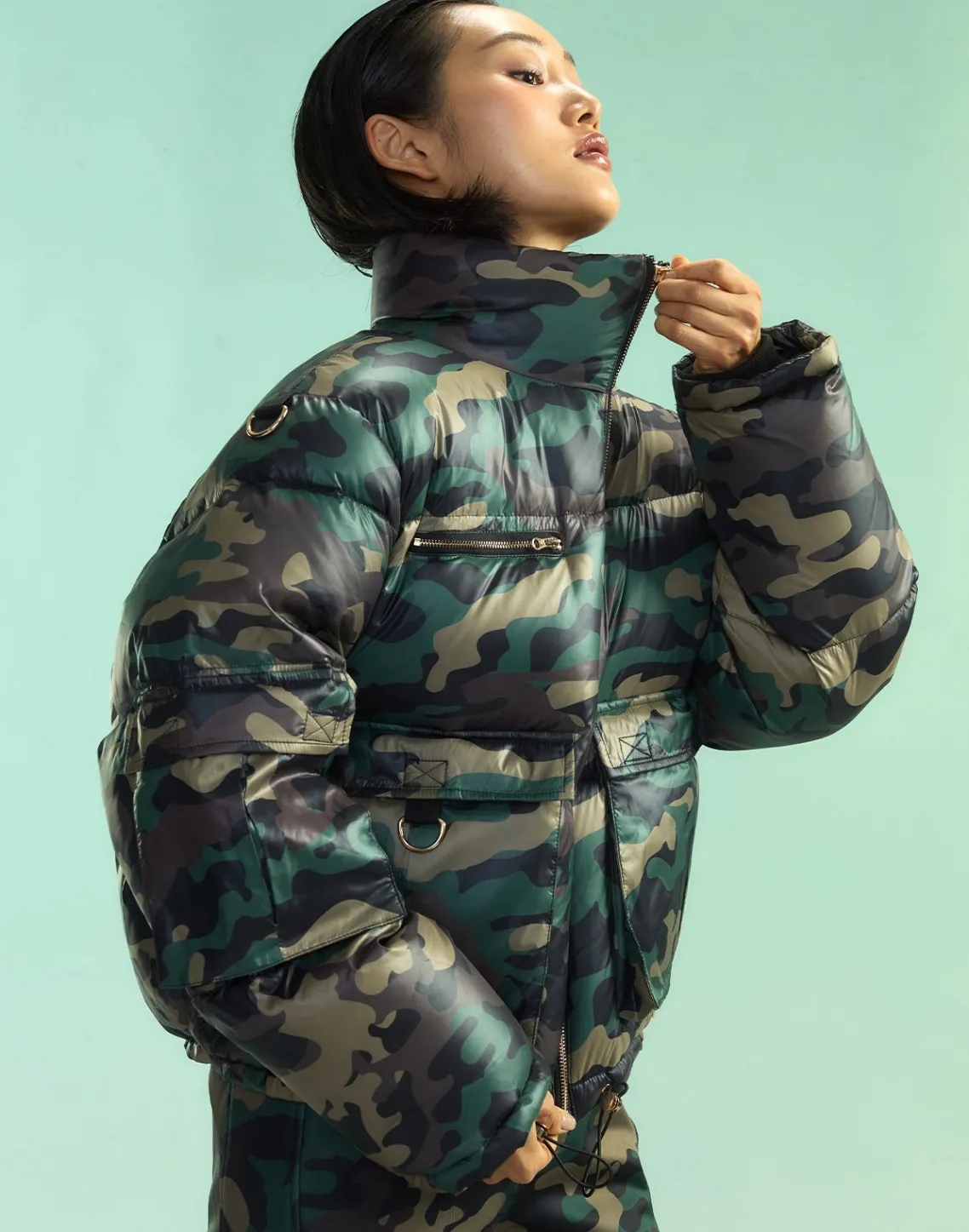 Cynthia Rowley Backcountry Puffer Jacket GRNCAM Fashion