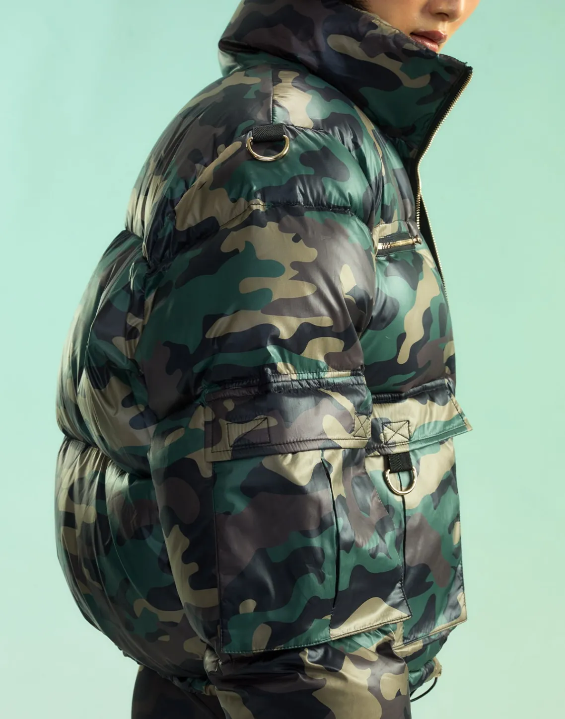 Cynthia Rowley Backcountry Puffer Jacket GRNCAM Fashion