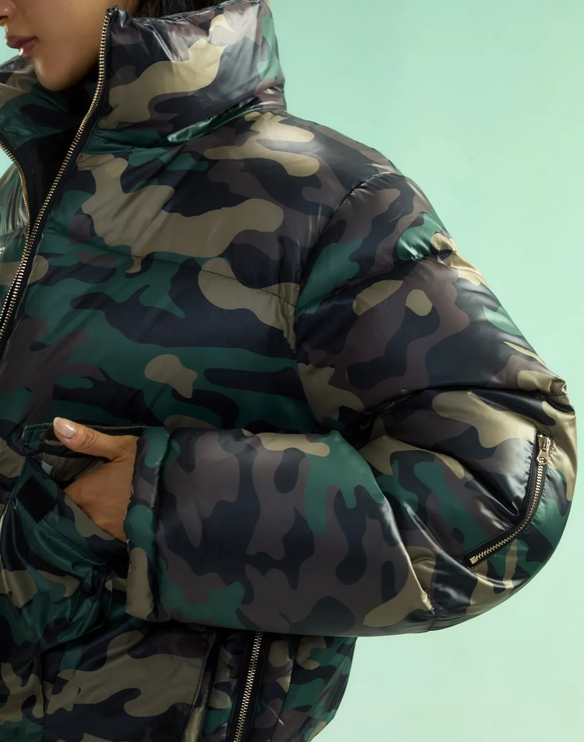 Cynthia Rowley Backcountry Puffer Jacket GRNCAM Fashion