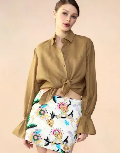 Cynthia Rowley Baleira Blouse GLDYLW Best