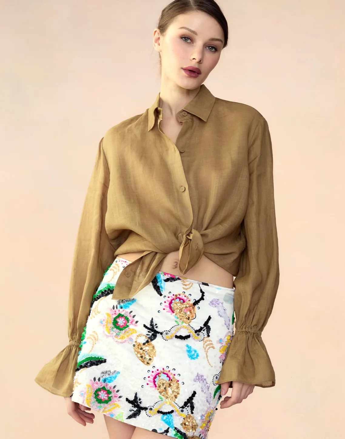 Cynthia Rowley Baleira Blouse GLDYLW Best