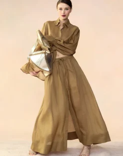 Cynthia Rowley Baleira Skirt GLDYLW Sale