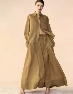 Cynthia Rowley Baleira Skirt GLDYLW Sale