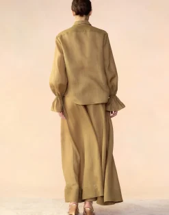 Cynthia Rowley Baleira Skirt GLDYLW Sale