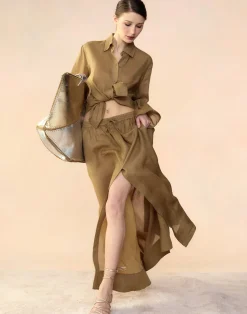 Cynthia Rowley Baleira Skirt GLDYLW Sale