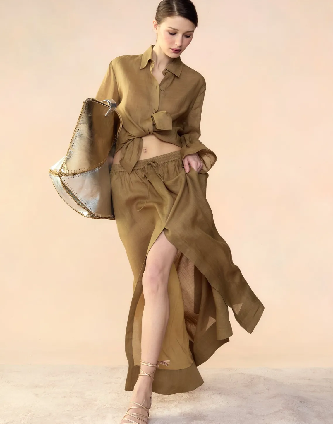 Cynthia Rowley Baleira Skirt GLDYLW Sale