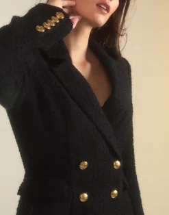 Cynthia Rowley Bardot Bouclé Blazer Dress BLACK Best