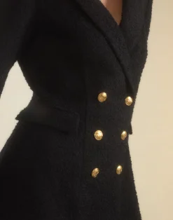 Cynthia Rowley Bardot Bouclé Blazer Dress BLACK Best