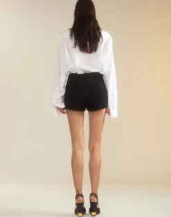 Cynthia Rowley Bardot Bouclé Shorts BLACK New