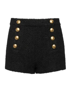Cynthia Rowley Bardot Bouclé Shorts BLACK New