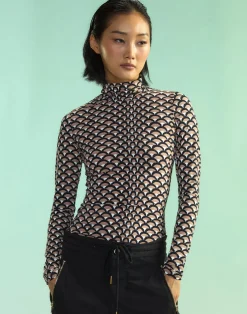 Cynthia Rowley Base Layer Turtleneck BLKCML Clearance