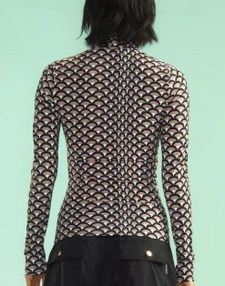 Cynthia Rowley Base Layer Turtleneck BLKCML Clearance