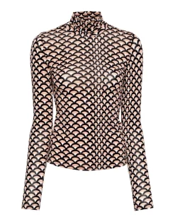 Cynthia Rowley Base Layer Turtleneck BLKCML Clearance