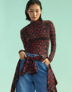 Cynthia Rowley Base Layer Turtleneck GEOBLRD New