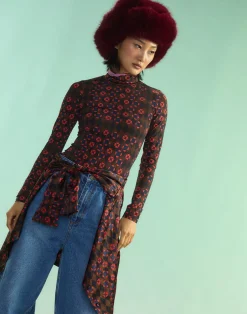 Cynthia Rowley Base Layer Turtleneck GEOBLRD New