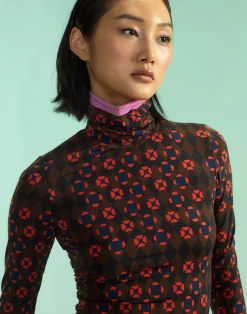 Cynthia Rowley Base Layer Turtleneck GEOBLRD New
