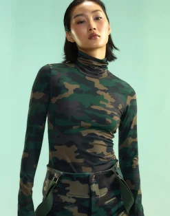 Cynthia Rowley Base Layer Turtleneck GRNCAM Clearance