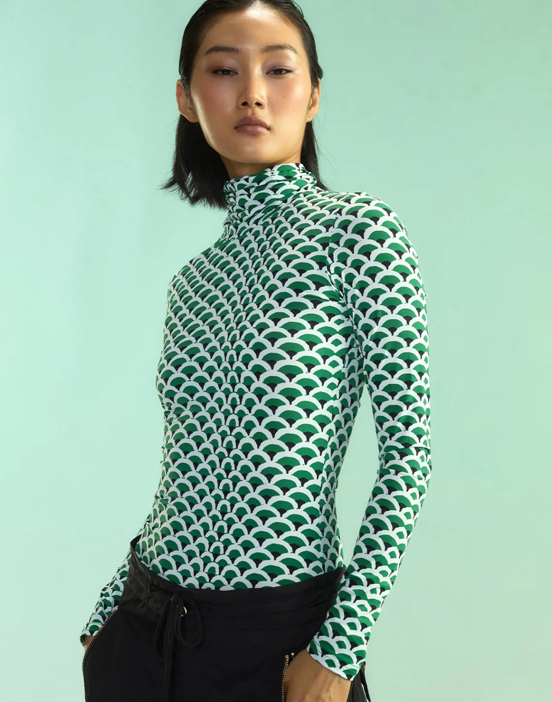 Cynthia Rowley Base Layer Turtleneck GRNWT Fashion