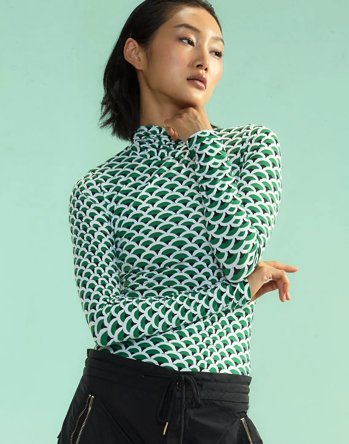 Cynthia Rowley Base Layer Turtleneck GRNWT Fashion