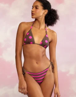 Cynthia Rowley Becca String Bikini Bottom BRWPNK Discount