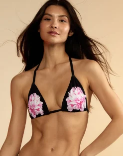 Cynthia Rowley Becca String Bikini Top BLACK Outlet
