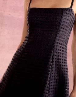 Cynthia Rowley Birdcage Midi Dress BLACK Online