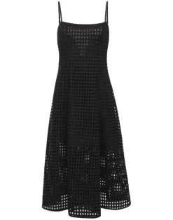 Cynthia Rowley Birdcage Midi Dress BLACK Online