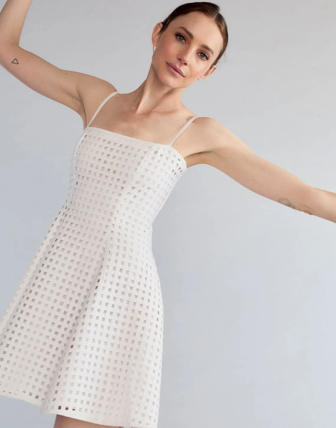 Cynthia Rowley Birdcage Mini Dress White Clearance