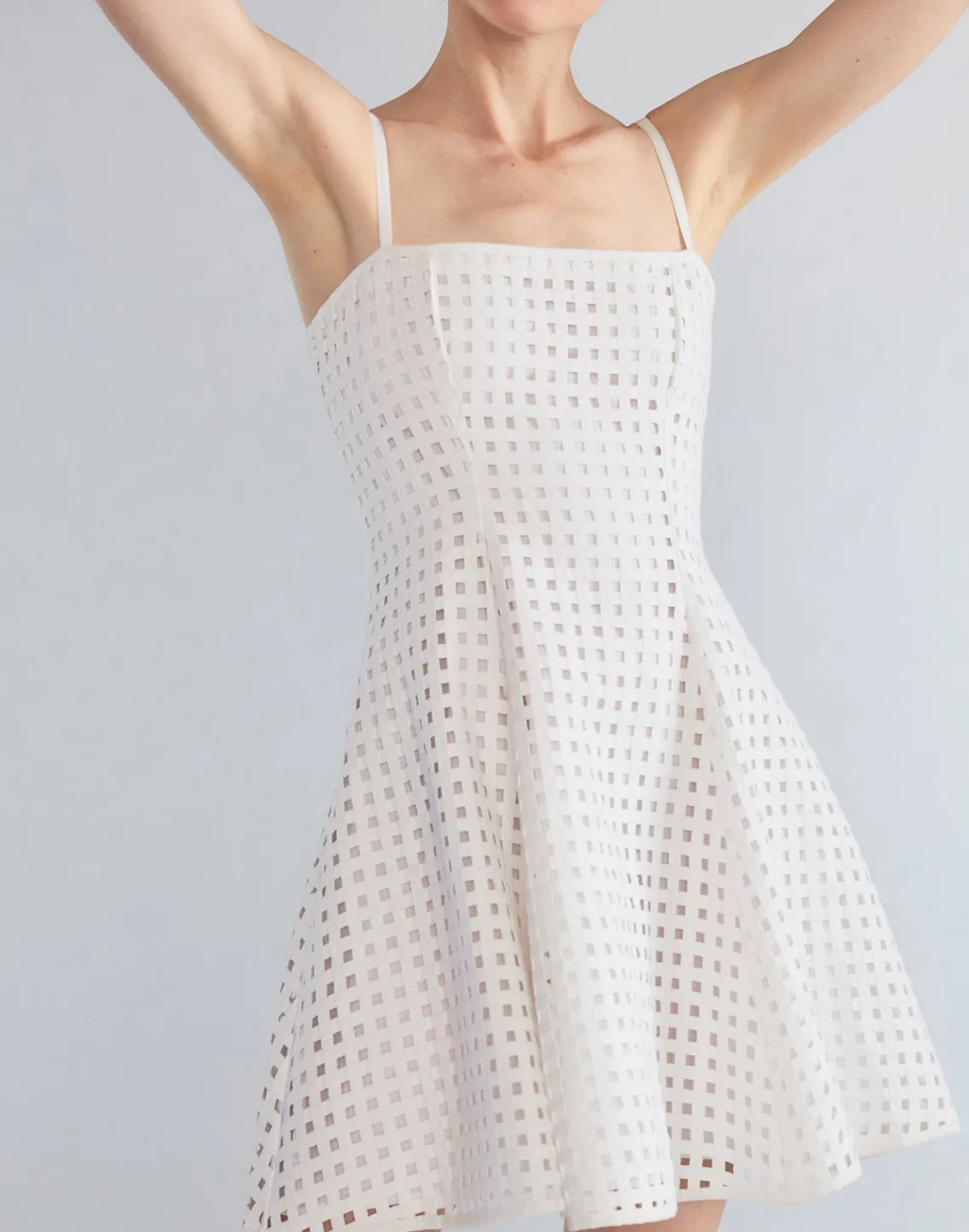 Cynthia Rowley Birdcage Mini Dress White Clearance