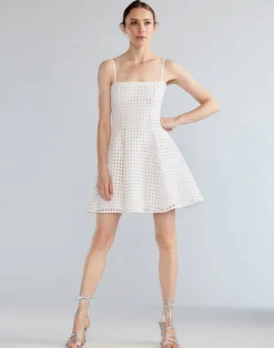 Cynthia Rowley Birdcage Mini Dress White Clearance