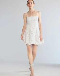 Cynthia Rowley Birdcage Mini Dress White Clearance