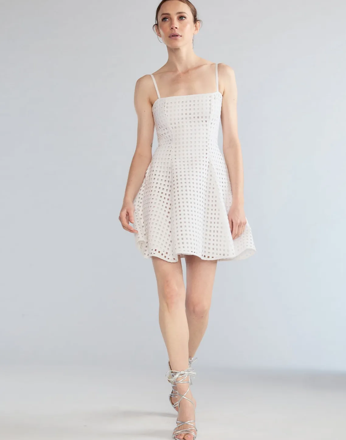 Cynthia Rowley Birdcage Mini Dress White Clearance