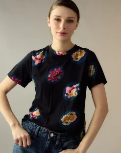 Cynthia Rowley Bloom Tee BLKMT Sale