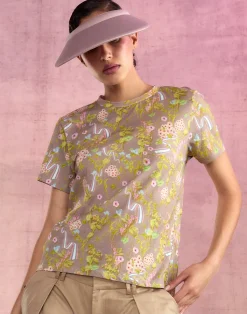 Cynthia Rowley Bloom Tee CMLFLR Discount