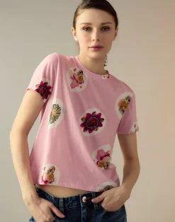 Cynthia Rowley Bloom Tee PNKMT Sale