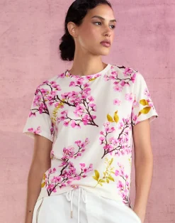 Cynthia Rowley Bloom Tee WHTCHR Clearance
